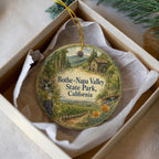 Watercolor Bothe-Napa Valley State Park California Ceramic Ornament, Napa Valley Souvenir Travel Keepsake Gift — photo 1