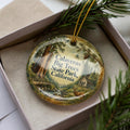 Watercolor Calaveras Big Trees State Park California Ceramic Ornament, Giant Sequoia Forest Travel Souvenir Gift — photo 1