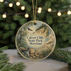 Calvert Cliffs State Park Maryland Watercolor Ceramic Ornament, Chesapeake Bay Coastal Nature Souvenir Gift, Travel Keepsake — photo 7
