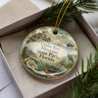 Cedar Key Museum State Park Florida Watercolor Ceramic Ornament, Cedar Key FL Souvenir, Coastal Florida Travel Gift — photo 2