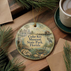 Cedar Key Museum State Park Florida Watercolor Ceramic Ornament, Cedar Key FL Souvenir, Coastal Florida Travel Gift — photo 5