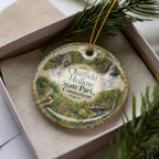 Chatfield Hollow State Park Connecticut Watercolor Ceramic Ornament, CT State Park Souvenir, Nature Travel Gift, Hiking Keepsake — photo 1