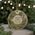 Chatfield Hollow State Park Connecticut Watercolor Ceramic Ornament, CT State Park Souvenir, Nature Travel Gift, Hiking Keepsake — photo 7
