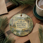 Watercolor Collis P Huntington State Park Connecticut Ceramic Ornament, State Park Souvenir, Connecticut Travel Gift — photo 5