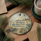 Delaware Seashore State Park Delaware Ceramic Ornament, Watercolor Coastal Beach Souvenir Gift, Delaware Travel Keepsake Decor — photo 5