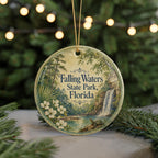 Falling Waters State Park Florida Watercolor Ceramic Ornament, Waterfall Nature Travel Souvenir Keepsake Gift — photo 7