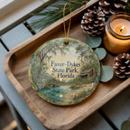 Faver-Dykes State Park Florida Ceramic Ornament, Watercolor Park Landscape Souvenir, Nature Travel Keepsake Decoration — photo 3