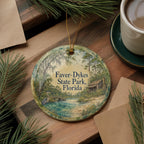 Faver-Dykes State Park Florida Ceramic Ornament, Watercolor Park Landscape Souvenir, Nature Travel Keepsake Decoration — photo 5