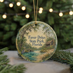 Faver-Dykes State Park Florida Ceramic Ornament, Watercolor Park Landscape Souvenir, Nature Travel Keepsake Decoration — photo 7