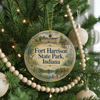 Fort Harrison State Park Indiana Watercolor Ceramic Ornament, Indiana State Park Souvenir, Nature Landscape Keepsake Gift — photo 6