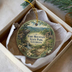 Watercolor Fort Mountain State Park Georgia Ceramic Ornament, Georgia State Park Souvenir, Outdoor Nature Travel Keepsake Gift — photo 3