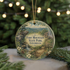 Watercolor Fort Mountain State Park Georgia Ceramic Ornament, Georgia State Park Souvenir, Outdoor Nature Travel Keepsake Gift — photo 7