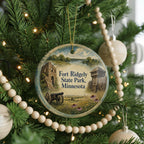Fort Ridgely State Park Minnesota Watercolor Ceramic Ornament, Fort Ridgely Historic Site Souvenir Holiday Tree Decoration — photo 6