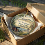 Fort Trumbull State Park Connecticut Ceramic Ornament, New London CT Coastal Landmark Watercolor Souvenir Gift — photo 8