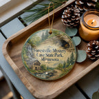Forestville Mystery Cave State Park Minnesota Watercolor Ceramic Ornament, Cave Park Souvenir, Minnesota State Park Keepsake — photo 1