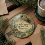 Forestville Mystery Cave State Park Minnesota Watercolor Ceramic Ornament, Cave Park Souvenir, Minnesota State Park Keepsake — photo 5
