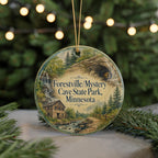 Forestville Mystery Cave State Park Minnesota Watercolor Ceramic Ornament, Cave Park Souvenir, Minnesota State Park Keepsake — photo 7