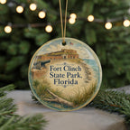 Fort Clinch State Park Florida Watercolor Ceramic Ornament, Amelia Island Fernandina Beach Souvenir Keepsake Gift — photo 7