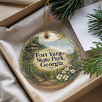 Fort Yargo State Park Georgia Watercolor Ceramic Ornament, Winder GA Park Souvenir, Travel Keepsake Gift — photo 4