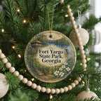 Fort Yargo State Park Georgia Watercolor Ceramic Ornament, Winder GA Park Souvenir, Travel Keepsake Gift — photo 6