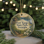 Fort Yargo State Park Georgia Watercolor Ceramic Ornament, Winder GA Park Souvenir, Travel Keepsake Gift — photo 7