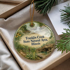 Franklin Creek State Natural Area Illinois Watercolor Ceramic Ornament, Scenic Park Souvenir Gift, Nature Landscape Keepsake — photo 4