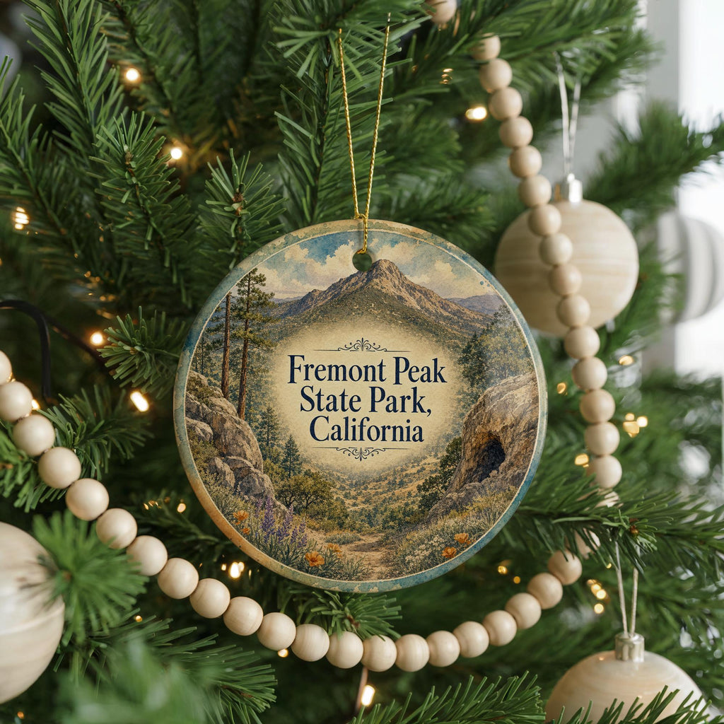 Fremont Peak State Park California Watercolor Ceramic Ornament, California State Park Souvenir, Travel Keepsake Gift — photo 6