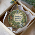 Hamburg State Park Georgia Watercolor Ceramic Ornament, State Park Souvenir, Travel Keepsake, Georgia Gift — photo 1