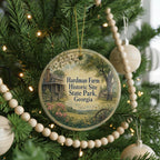 Hardman Farm Historic Site State Park Georgia Watercolor Ceramic Ornament, Helen GA Landmark Souvenir Christmas Tree Decor — photo 6