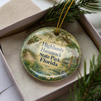 Highlands Hammock State Park Florida Ceramic Ornament, Watercolor Florida State Park Souvenir, Nature Travel Keepsake Gift — photo 2