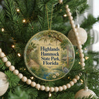 Highlands Hammock State Park Florida Ceramic Ornament, Watercolor Florida State Park Souvenir, Nature Travel Keepsake Gift — photo 6