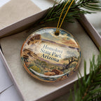 Homolovi State Park Arizona Ceramic Ornament, Watercolor Park Landscape Souvenir, Southwest Travel Keepsake, Arizona Gift — photo 3