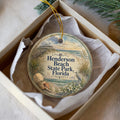 Henderson Beach State Park Florida Ceramic Ornament, Watercolor Beach Park Souvenir, Destin FL Coastal Vacation Keepsake Gift — photo 1