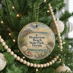 Henderson Beach State Park Florida Ceramic Ornament, Watercolor Beach Park Souvenir, Destin FL Coastal Vacation Keepsake Gift — photo 6