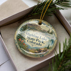 Highline Lake State Park Colorado Watercolor Ceramic Ornament, Scenic Colorado State Park Souvenir Keepsake Gift — photo 3