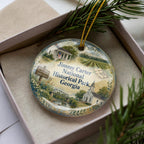 Watercolor Jimmy Carter National Historical Park Georgia Ceramic Ornament, Plains GA Historic Site Souvenir Keepsake Gift — photo 2