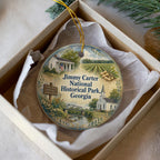 Watercolor Jimmy Carter National Historical Park Georgia Ceramic Ornament, Plains GA Historic Site Souvenir Keepsake Gift — photo 3