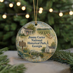 Watercolor Jimmy Carter National Historical Park Georgia Ceramic Ornament, Plains GA Historic Site Souvenir Keepsake Gift — photo 7