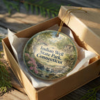 Indian Well State Park Connecticut Watercolor Ceramic Ornament, Scenic State Park Souvenir, Connecticut Travel Keepsake Gift — photo 8