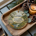 Kenneth Hahn State Recreation Area California Ceramic Ornament, Watercolor Park Landscape Souvenir Gift, Los Angeles Nature Decor — photo 2