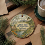 Kenneth Hahn State Recreation Area California Ceramic Ornament, Watercolor Park Landscape Souvenir Gift, Los Angeles Nature Decor — photo 5