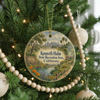 Kenneth Hahn State Recreation Area California Ceramic Ornament, Watercolor Park Landscape Souvenir Gift, Los Angeles Nature Decor — photo 6