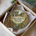 Judge C R Magney State Park Minnesota Watercolor Ceramic Ornament, North Shore Scenic Souvenir, Outdoor Nature Travel Gift — photo 1
