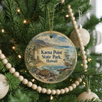 Kaena Point State Park Hawaii Watercolor Ceramic Ornament, Oahu Coastal Landscape Souvenir Gift, Hawaii Travel Keepsake Decor — photo 6