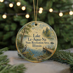 Lake Le-Aqua-Na State Recreation Area Illinois Ceramic Ornament, Watercolor Illinois State Park Keepsake Gift — photo 7