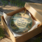 Lake Dardanelle State Park Arkansas Watercolor Ceramic Ornament, Lake Dardanelle Souvenir Travel Keepsake Decor Gift — photo 8