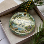 Lake Frierson State Park Arkansas Watercolor Ceramic Ornament, Scenic Lake Park Souvenir Keepsake Gift, Arkansas State Park Decor — photo 3