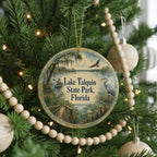 Lake Talquin State Park Florida Ceramic Ornament, Watercolor Lake Talquin Souvenir, Florida State Park Keepsake Ornament — photo 6