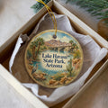 Lake Havasu State Park Arizona Watercolor Ceramic Ornament, Lake Havasu Landscape Souvenir Keepsake Gift — photo 1
