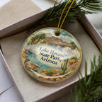 Lake Havasu State Park Arizona Watercolor Ceramic Ornament, Lake Havasu Landscape Souvenir Keepsake Gift — photo 3